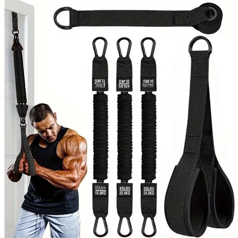 レジスタンスバンドセット 三頭筋ロープ ホームジム フィット - Home Gym Routine のレビューと価格